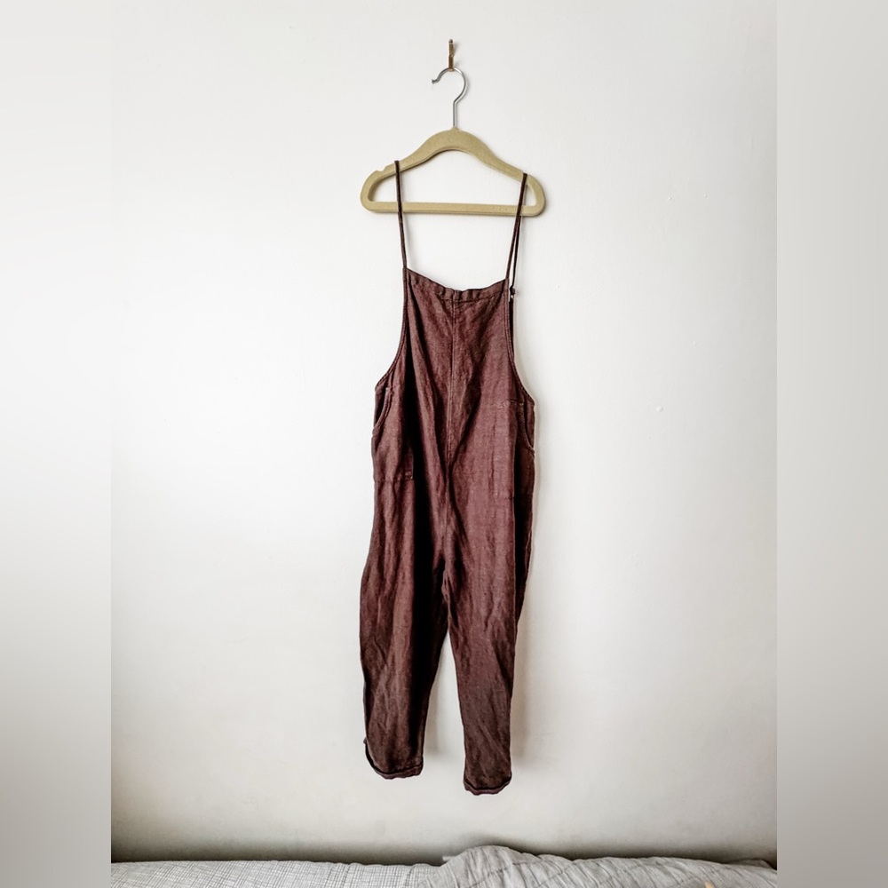 Rylee and cru linen overall romper, size 10